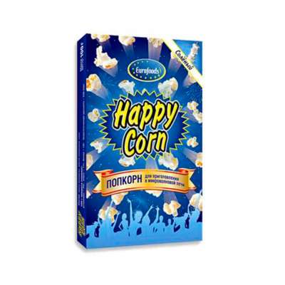 Попкорн для СВЧ солёный Happy Corn 100г (1х20)