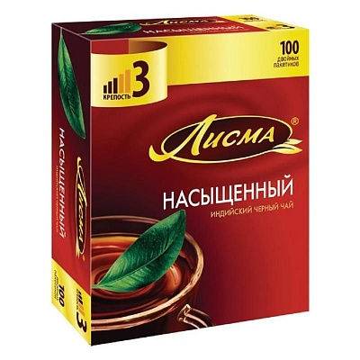 Чай Лисма насыщенный 100 пакет