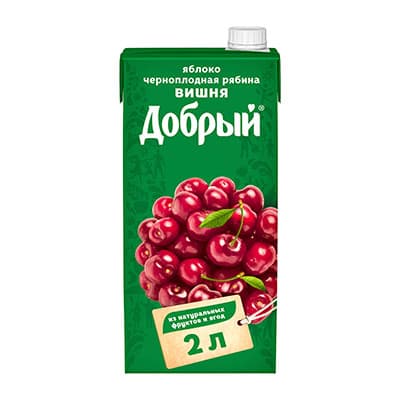 Добрый Вишня и Черноплодная Рябина 2л (1х6)