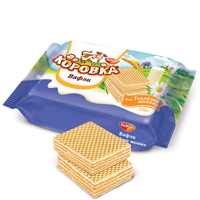 Вафлы Коровка молочный 200г (1х22)