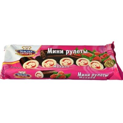 Мини рулеты ассорти Мастер Десерт 175г (1х15)