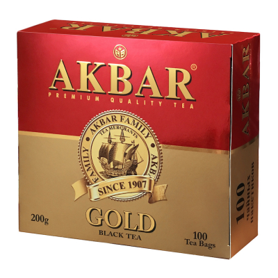 Чай Акбар Голд 100 пакет